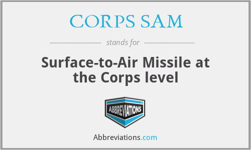 CORPS SAM - Surface-to-Air Missile at the Corps level
